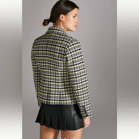 Anthropologie Double-Breasted Plaid Blazer - Picture 4 of 4